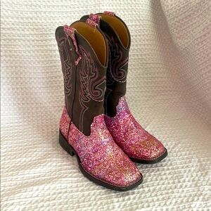 Pink Glitter Cowboy Boots